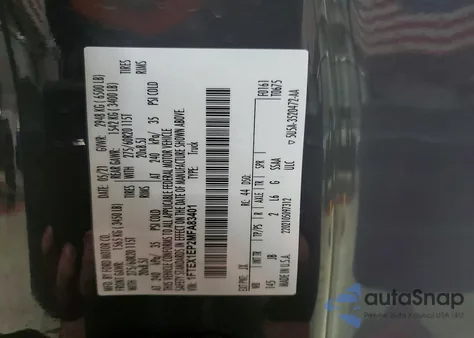 2021 Ford F150 Super Cab из США, поврежденный, VIN 1FTEX1EP2MFA83401